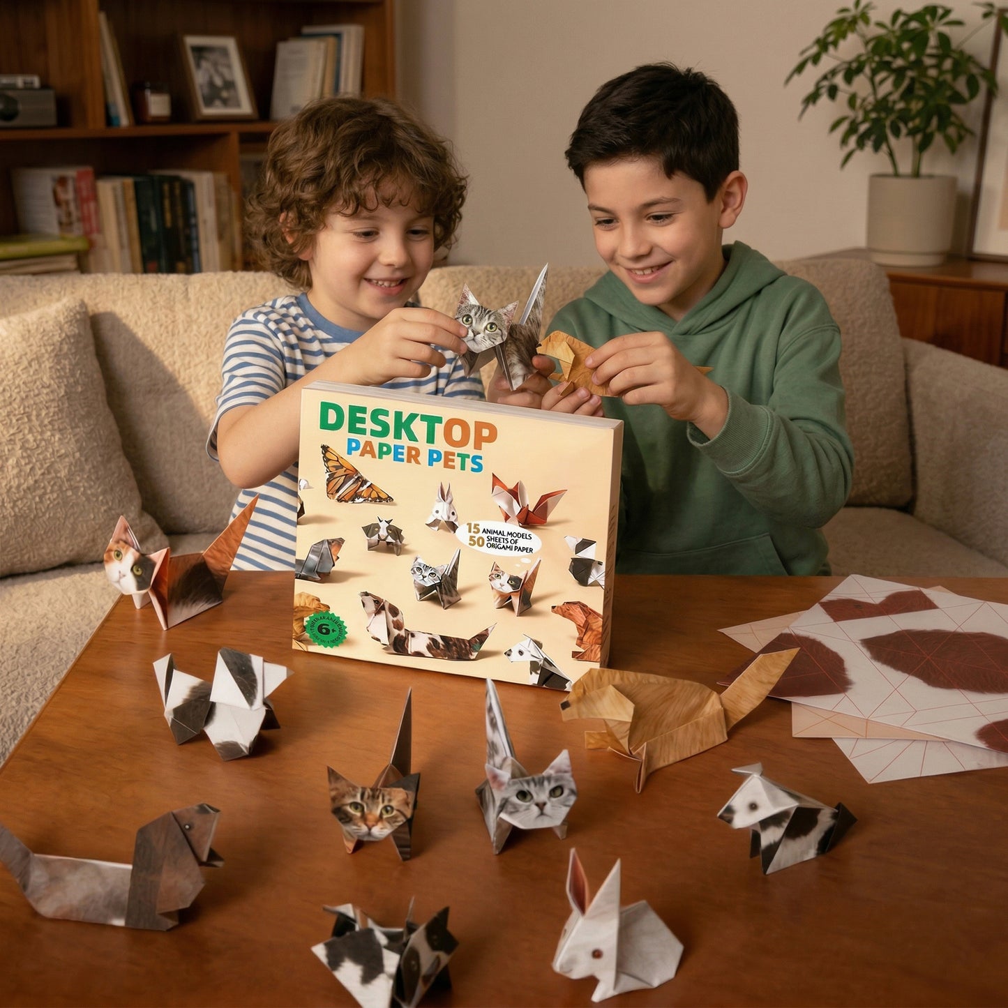 🐾 DIY Animal Origami Kit--3 Themes & 50 Sheets
