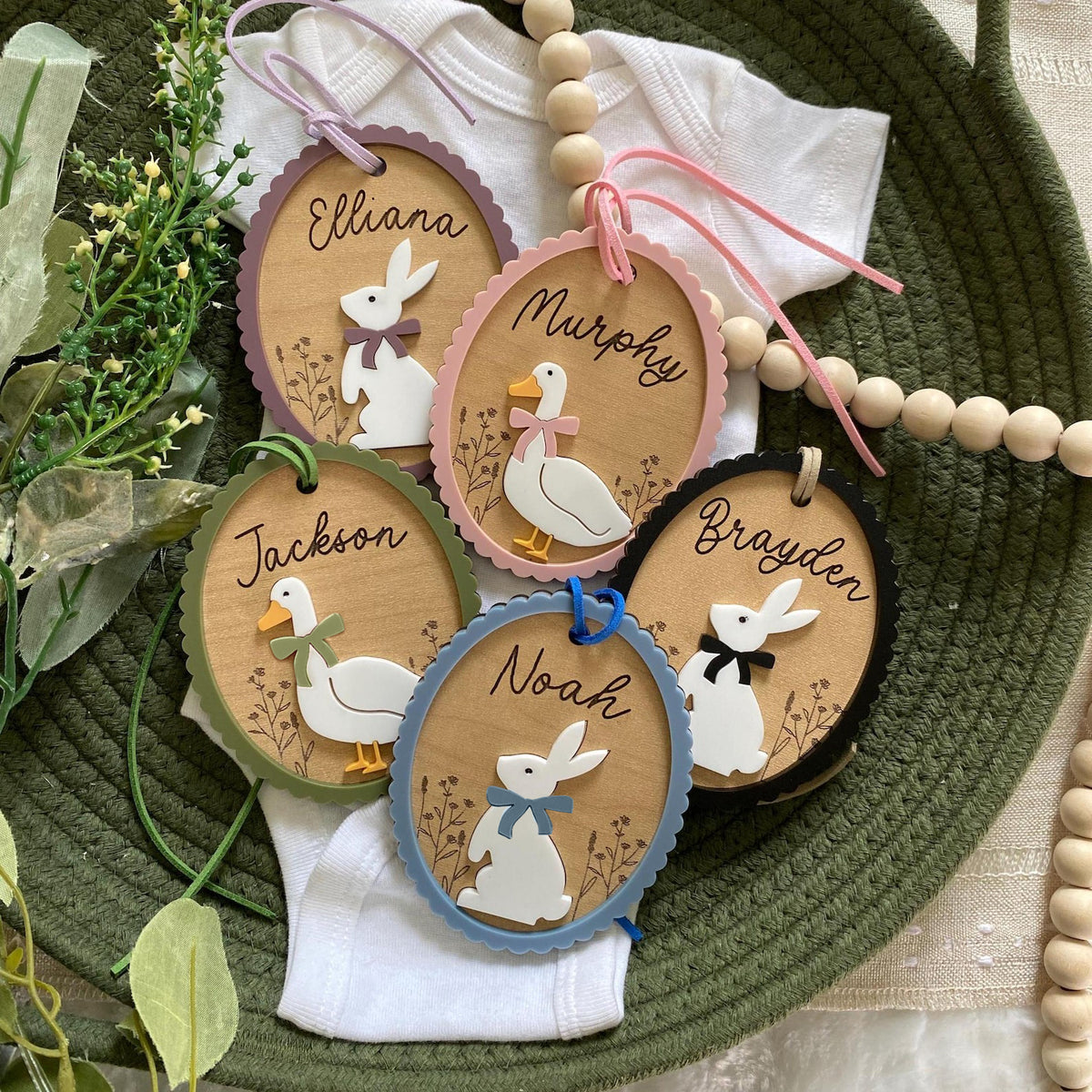 Personalized Easter Ornament / Easter Basket Tag
