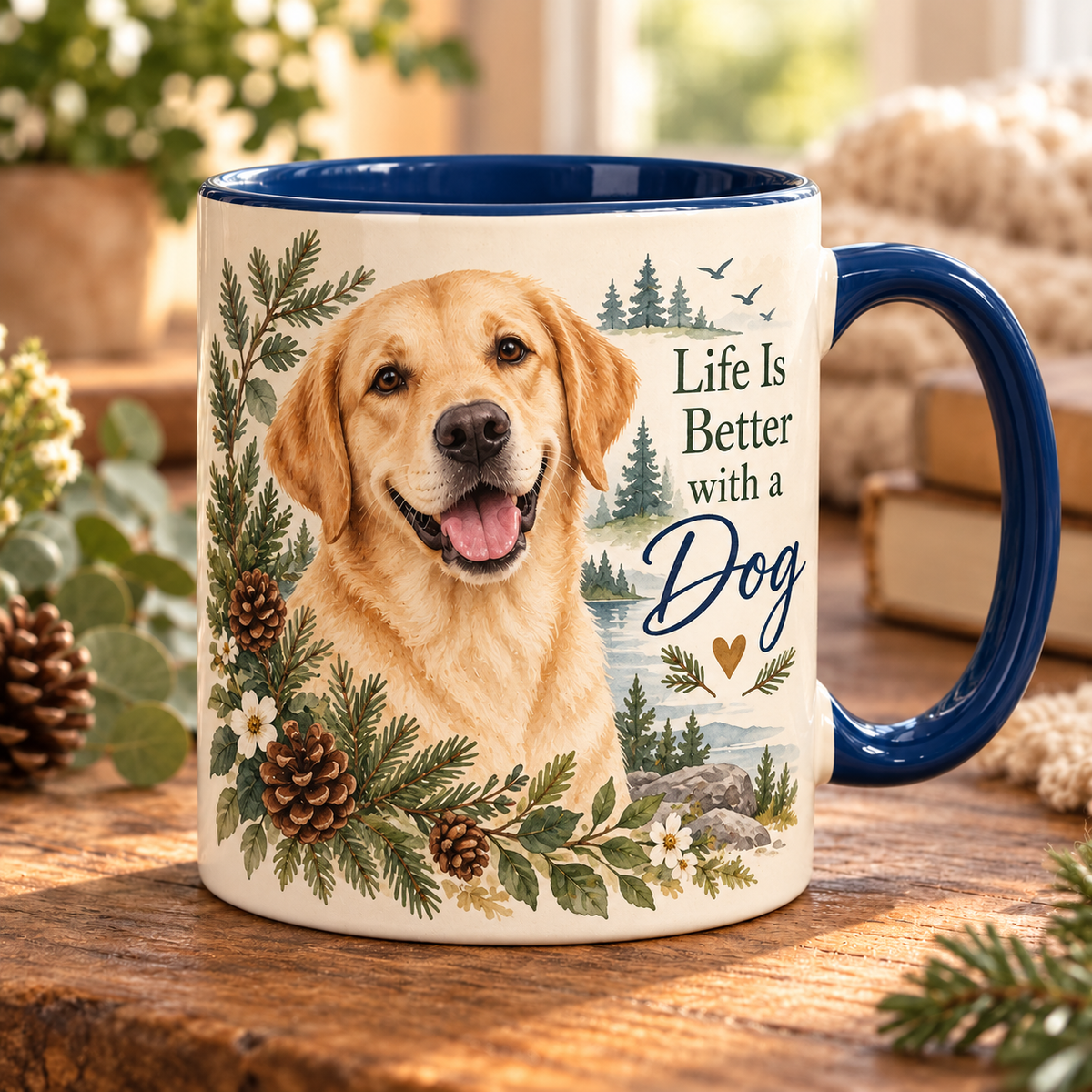 Dog Lover Floral Ceramic Mug – A Loyal Heart, A Forever Friend