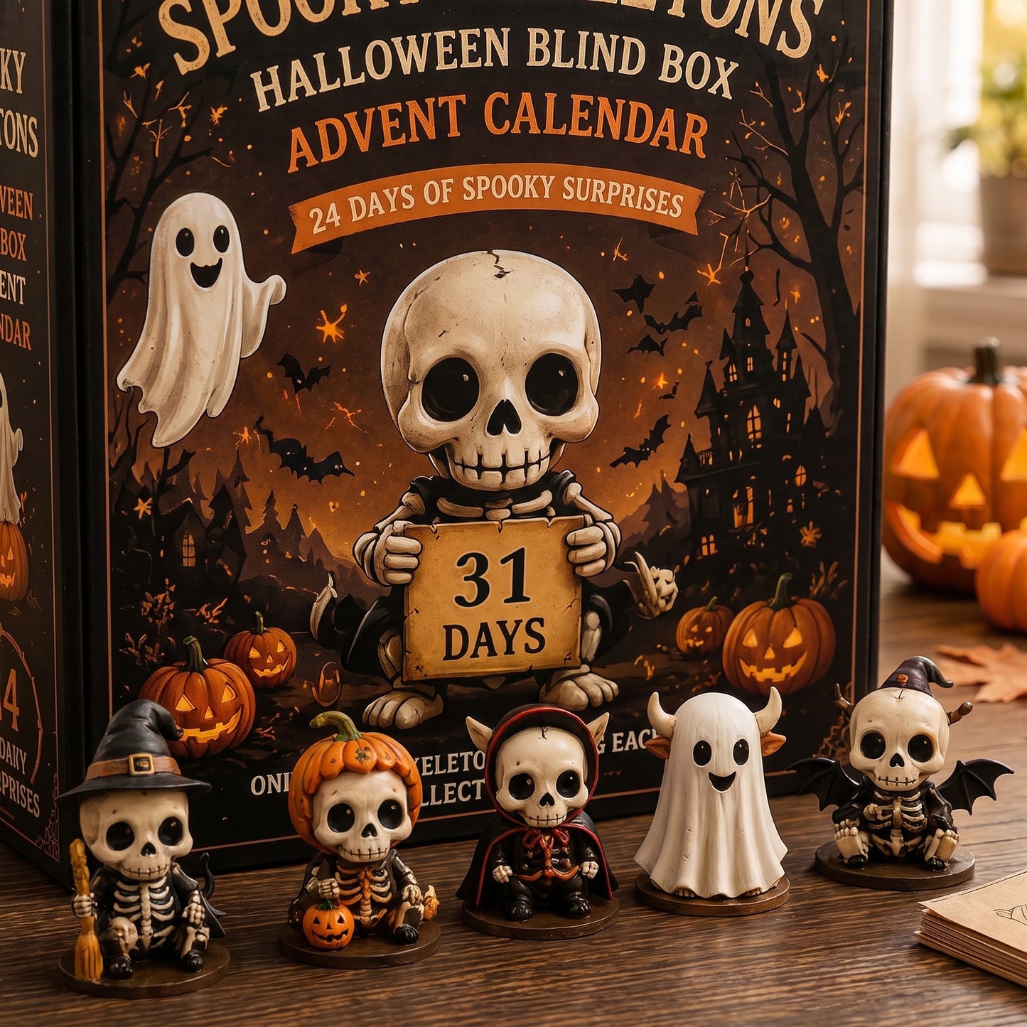 💀Spooky Skeletons Halloween Advent Calendar – 31 Days of Creepy Cute Surprises!