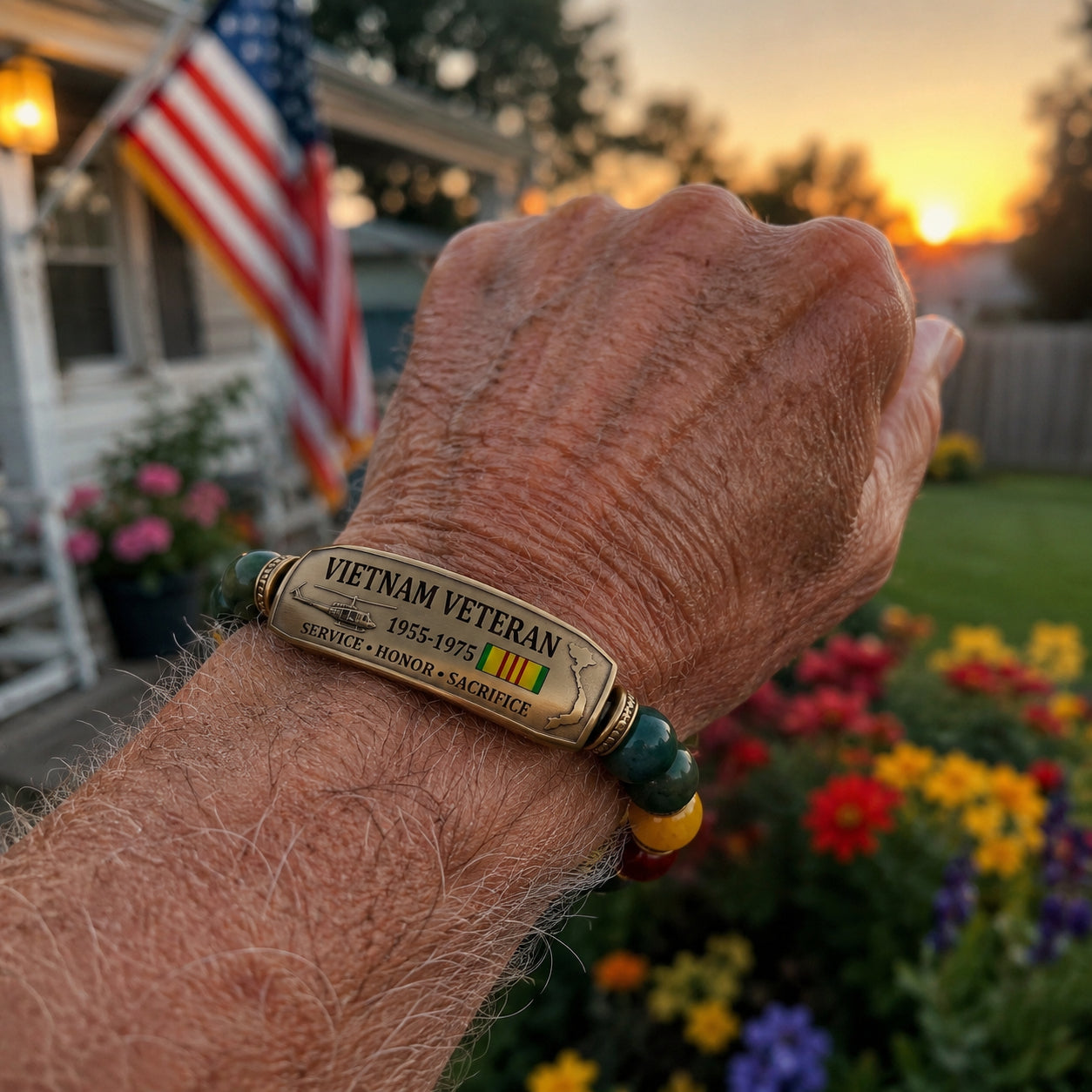 🎖️-Vietnam Veteran Tribute Beaded Bracelet with Giftbox