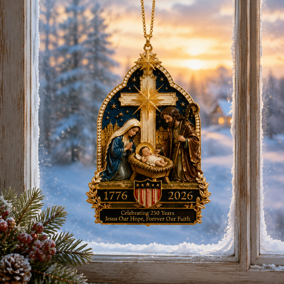 π Nativity Scene Christmas Tree Ornament β You Know What Truly Built This Nation