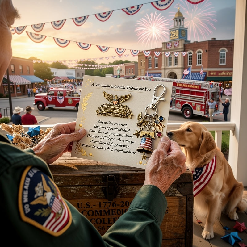 Semiquincentennial Tribute Keychain & Pin Set – 250th Anniversary of American Independence (1776–2026)