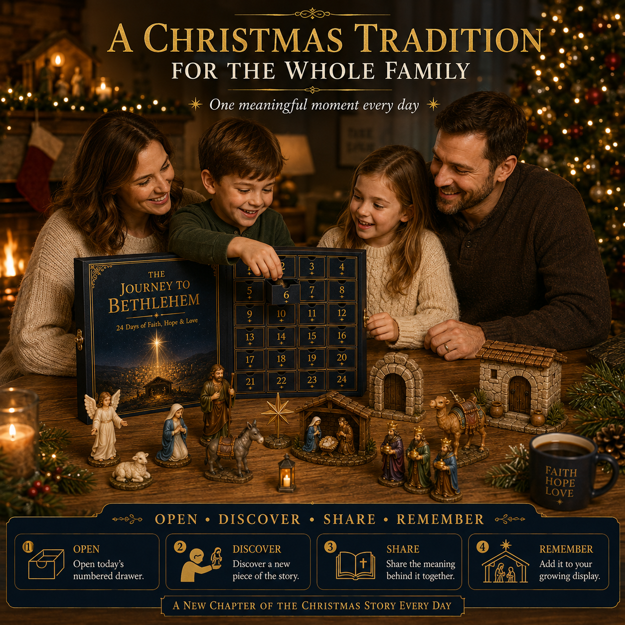 π 2026 Christian Nativity Advent Calendar β 24-Day Journey to Bethlehem