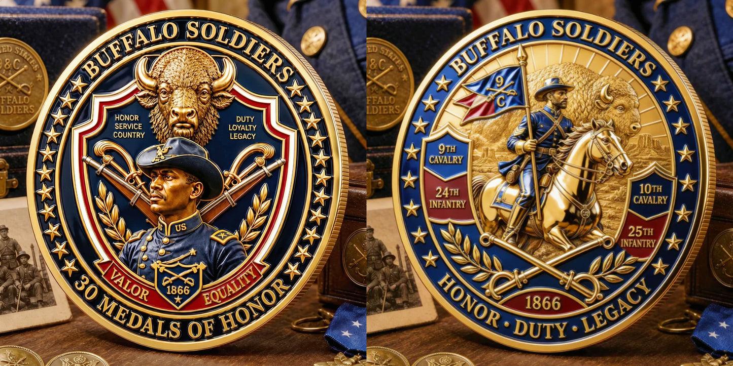 Buffalo Soldiers 1866 Heritage Commemorative Metal Medal