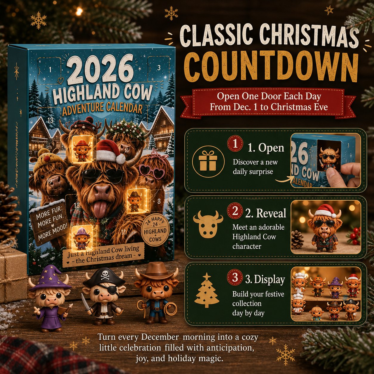 ๐๐ 2026 Highland Cow Advent Calendar โ Every Day Brings New Surprises ๐โจ