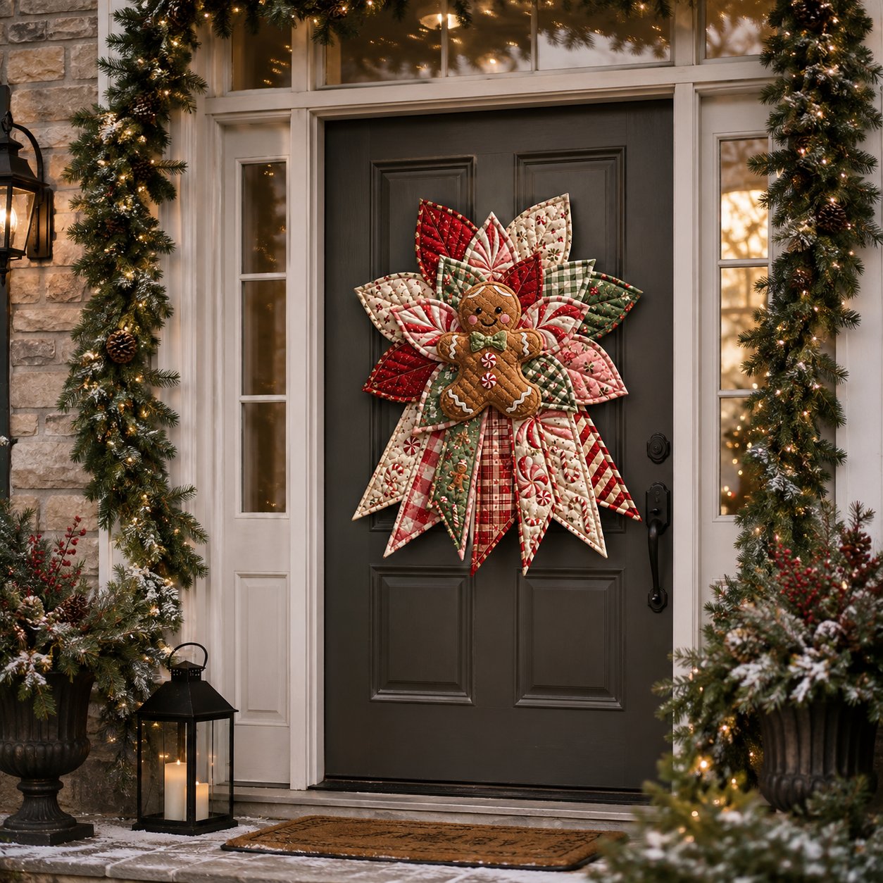 π Festive Quilted Christmas Door Hanging DIY Sewing Kit