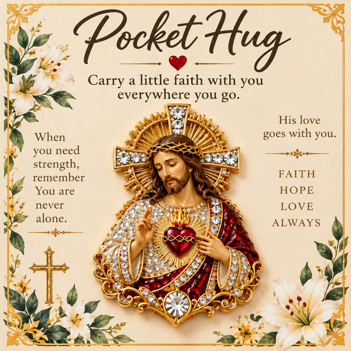 โ๏ธ Christian Pocket Hug โ Jesus Faith Keepsake ๐คโจ