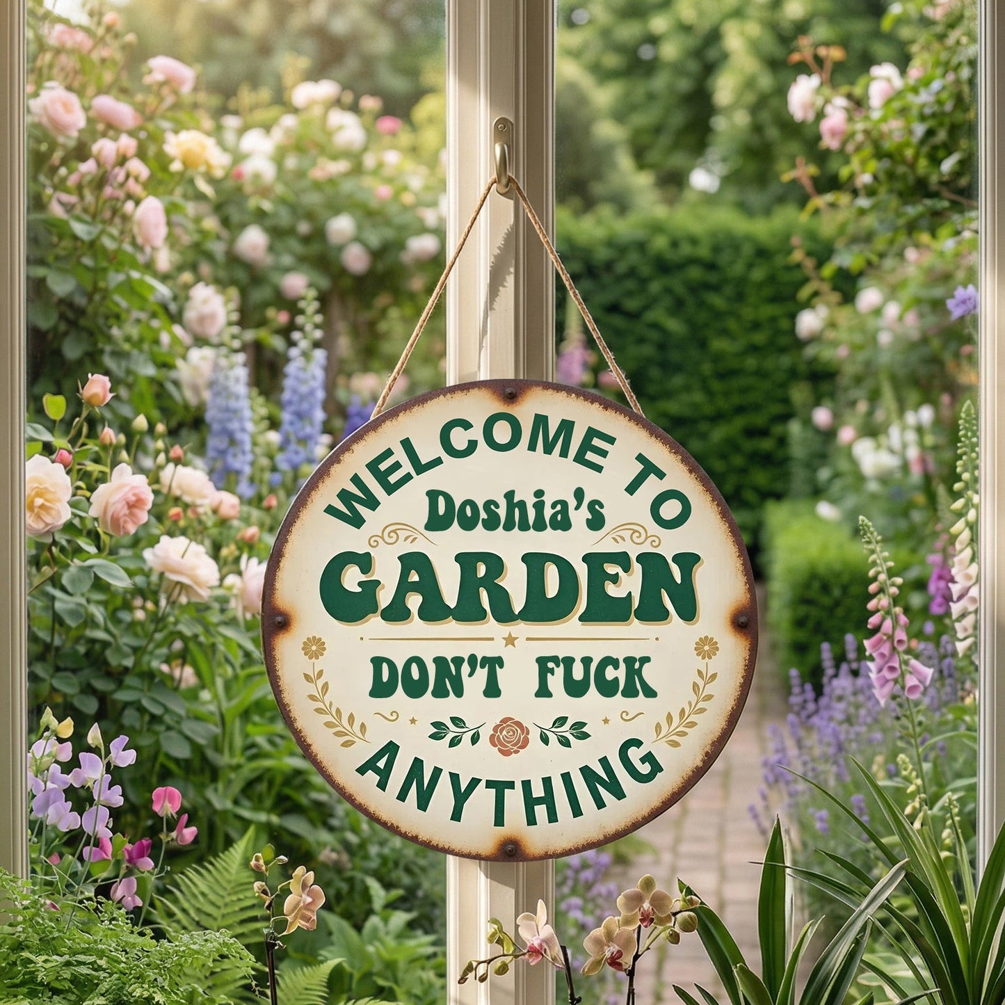 šæ Personalized Funny Garden Metal Sign ā Bold Attitude for Your Outdoor Sanctuary