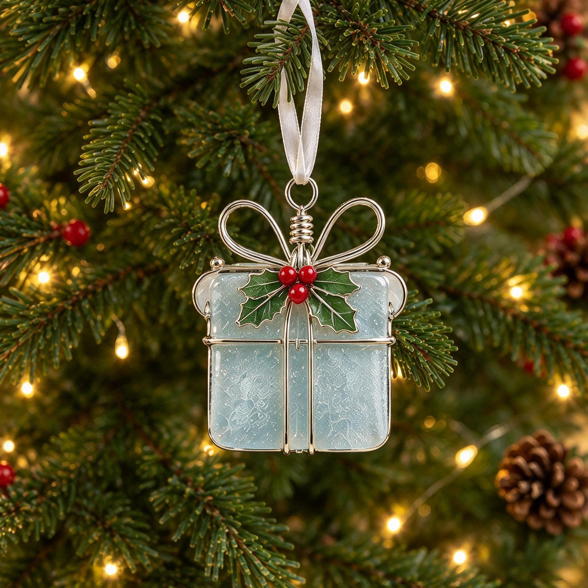 🎄✨Christmas Tree Ornaments – Elegant Winter Wonderland Keepsakes