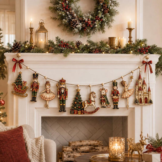 🎅🎁Wooden Nutcracker Christmas Garland