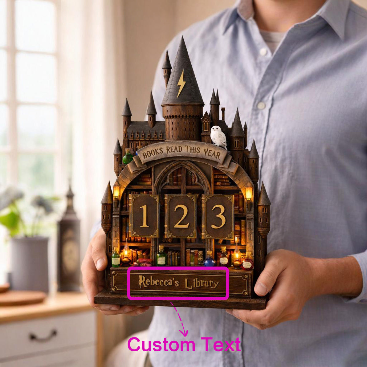 Personalized Book Lover Gift, Reading Tracker, Vintage Book Read Tracker, Books Read This Year Counter, Reading Lover Gift