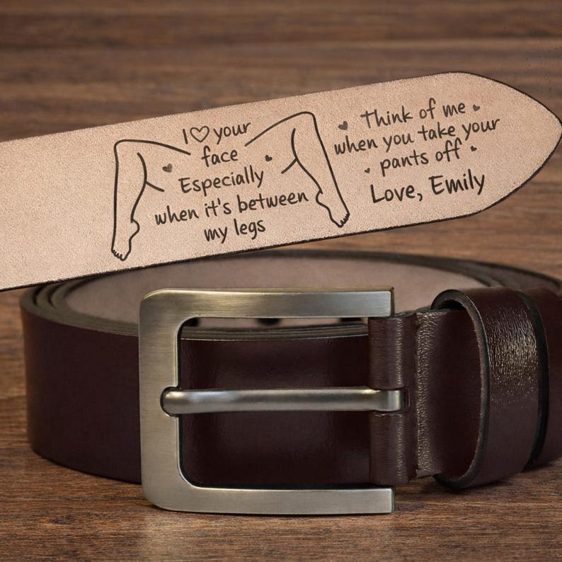 💖🎁2026 Father's Day Funny Gift | 🤠 Custom Engraved Leather Belt