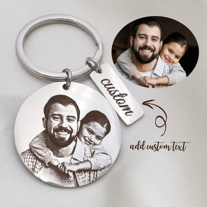 🔑Personalized Photo Engraved Stainless Steel Keyring