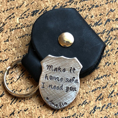 👮‍♂️ Personalized Police Officer Challenge Coin – Pewter Pocket Pebble