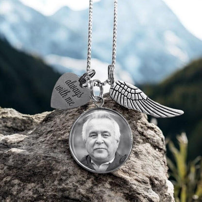 📿 Personalized Photo Memorial Necklace | Custom Remembrance Jewelry with Your Loved One's Picture