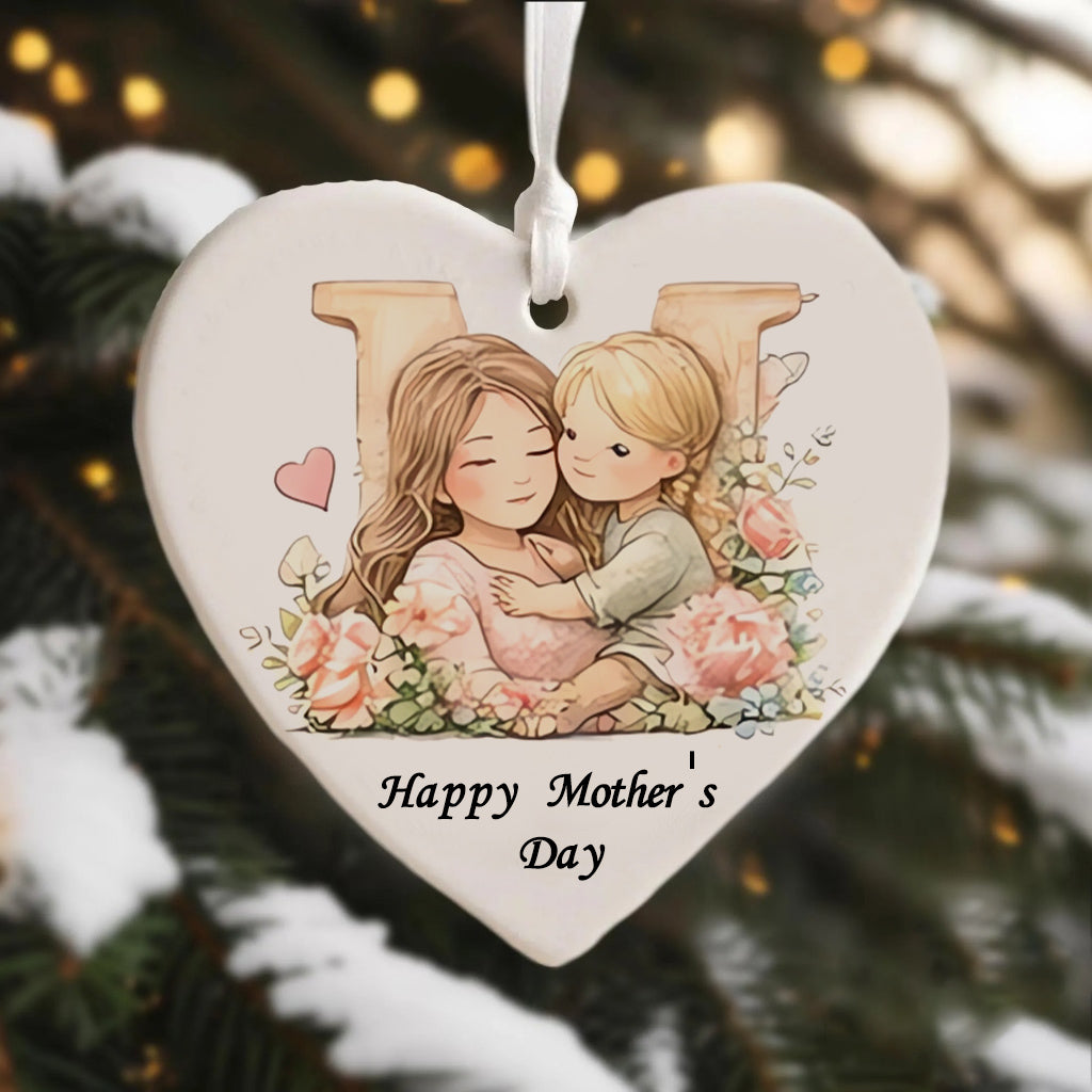 💖 Personalized Heart Ornament-A Little Piece of Love for Mom