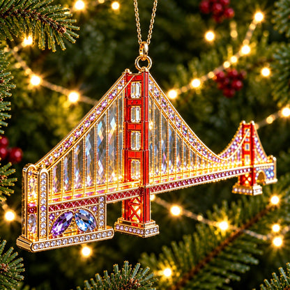 USA Landmark Crystal Christmas Ornaments – Luxury Crystal Christmas Ornaments