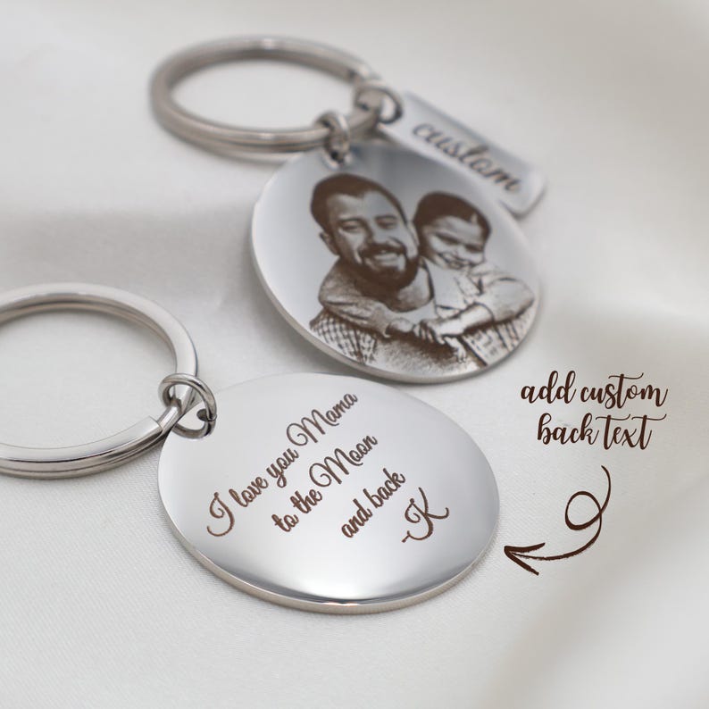 🔑Personalized Photo Engraved Stainless Steel Keyring