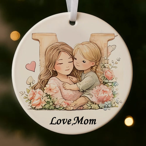 💖 Personalized Heart Ornament-A Little Piece of Love for Mom