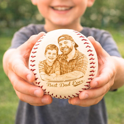 Custom Photo Engraved Baseball – Personalized with Your Kid's Picture
