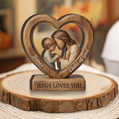 Personalized Child of God Wooden Heart Sign