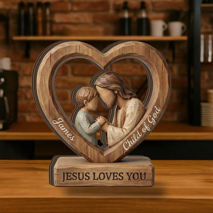 Personalized Child of God Wooden Heart Sign