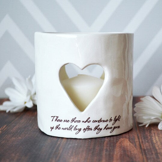 🕯️Personalized Memorial Heart Candle Holder