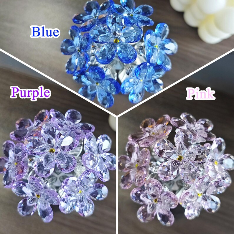 💎 Handmade Crystal Forget-Me-Not Flower Ornament