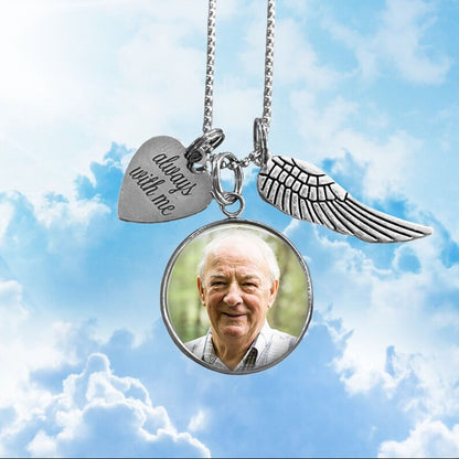 📿 Personalized Photo Memorial Necklace | Custom Remembrance Jewelry with Your Loved One's Picture