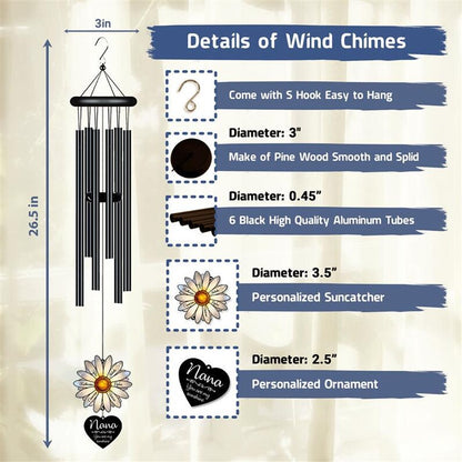 🌻 Personalized Nana Daisy Wind Chime