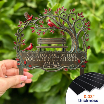 Personalized Cardinal Memorial Garden Stake