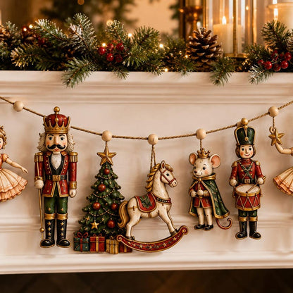 🎅🎁Wooden Nutcracker Christmas Garland