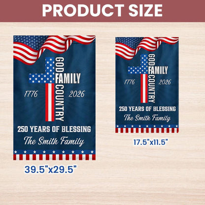 Personalized 250 Years of Blessing Garden Flag