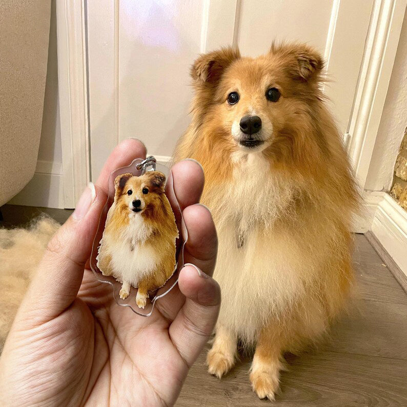 Custom Acrylic Pet Photo Keychain – Keep Your Loved Ones Close