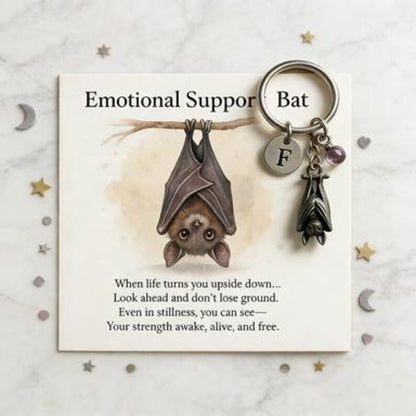 🦇 Personalized Emotional Support Bat Keychain – Your Pocket-Sized Anchor