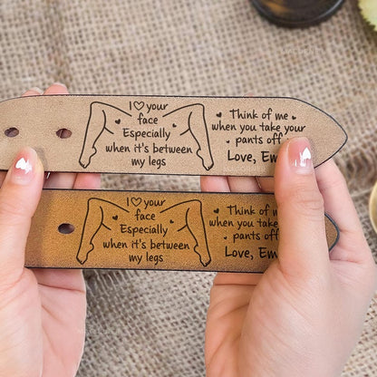 💖🎁2026 Father's Day Funny Gift | 🤠 Custom Engraved Leather Belt