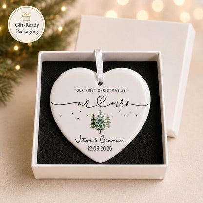 Personalized First Christmas Heart Keepsake