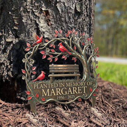 Personalized Cardinal Memorial Garden Stake