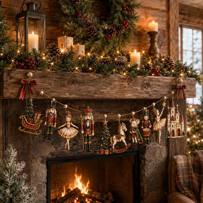 🎅🎁Wooden Nutcracker Christmas Garland