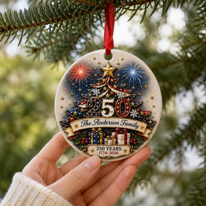 Personalized America 250th Anniversary Ornament