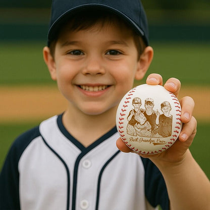 Custom Photo Engraved Baseball – Personalized with Your Kid's Picture