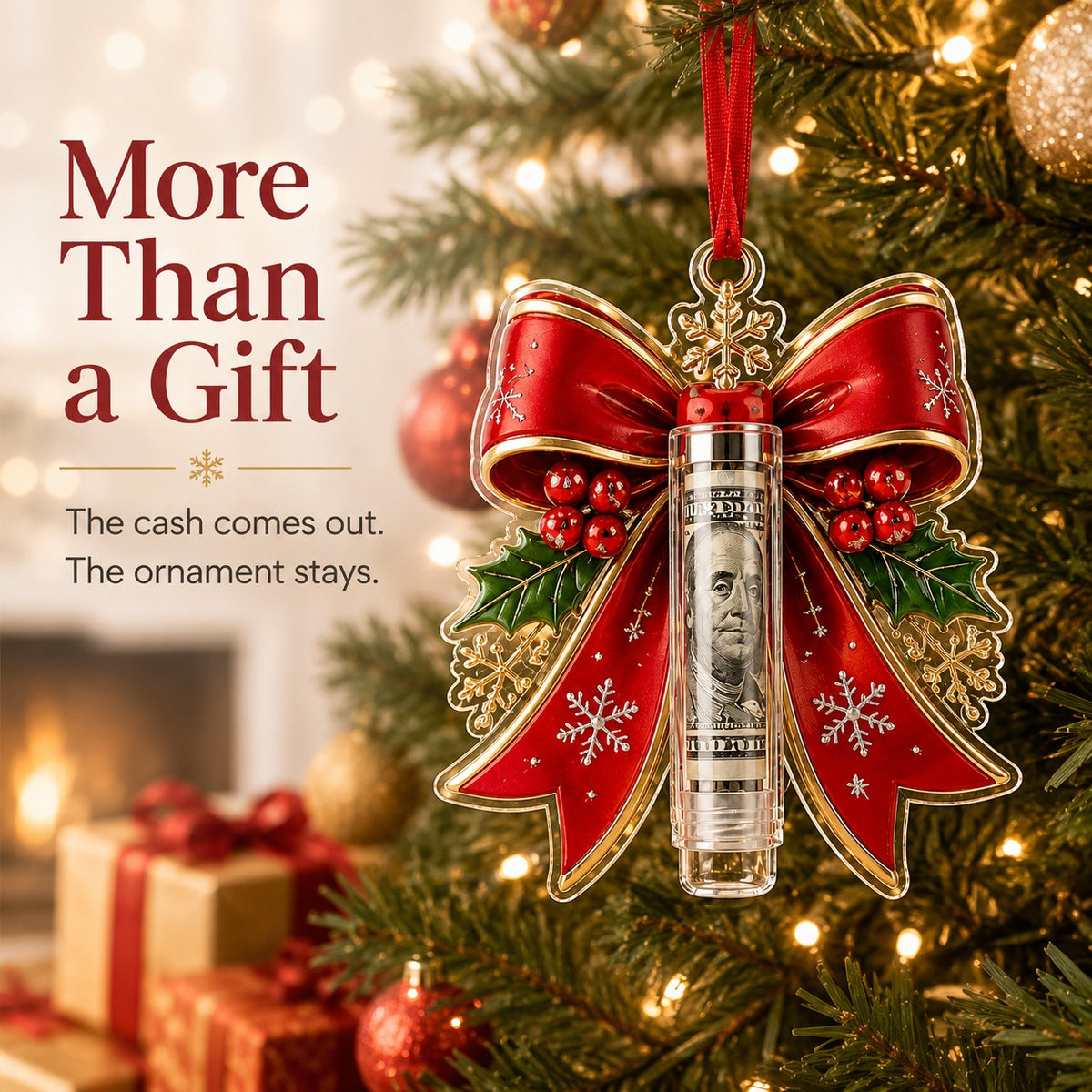 🎄 Christmas Cash Holder Ornament — Turn Cash Into a Christmas Surprise 💵✨