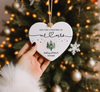 Personalized First Christmas Heart Keepsake