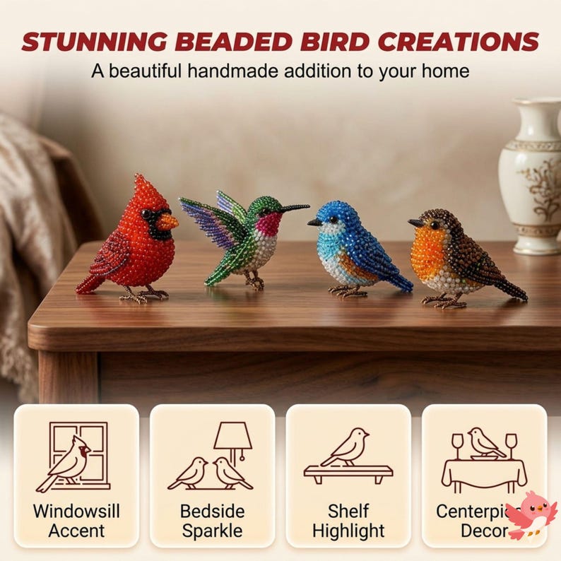 🧵✨Tiny 3D Beaded Animal DIY Kit