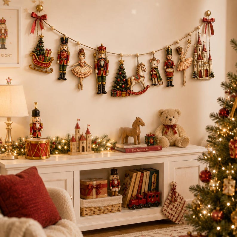 🎅🎁Wooden Nutcracker Christmas Garland