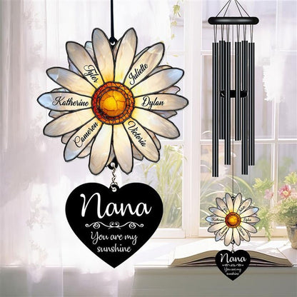 🌻 Personalized Nana Daisy Wind Chime