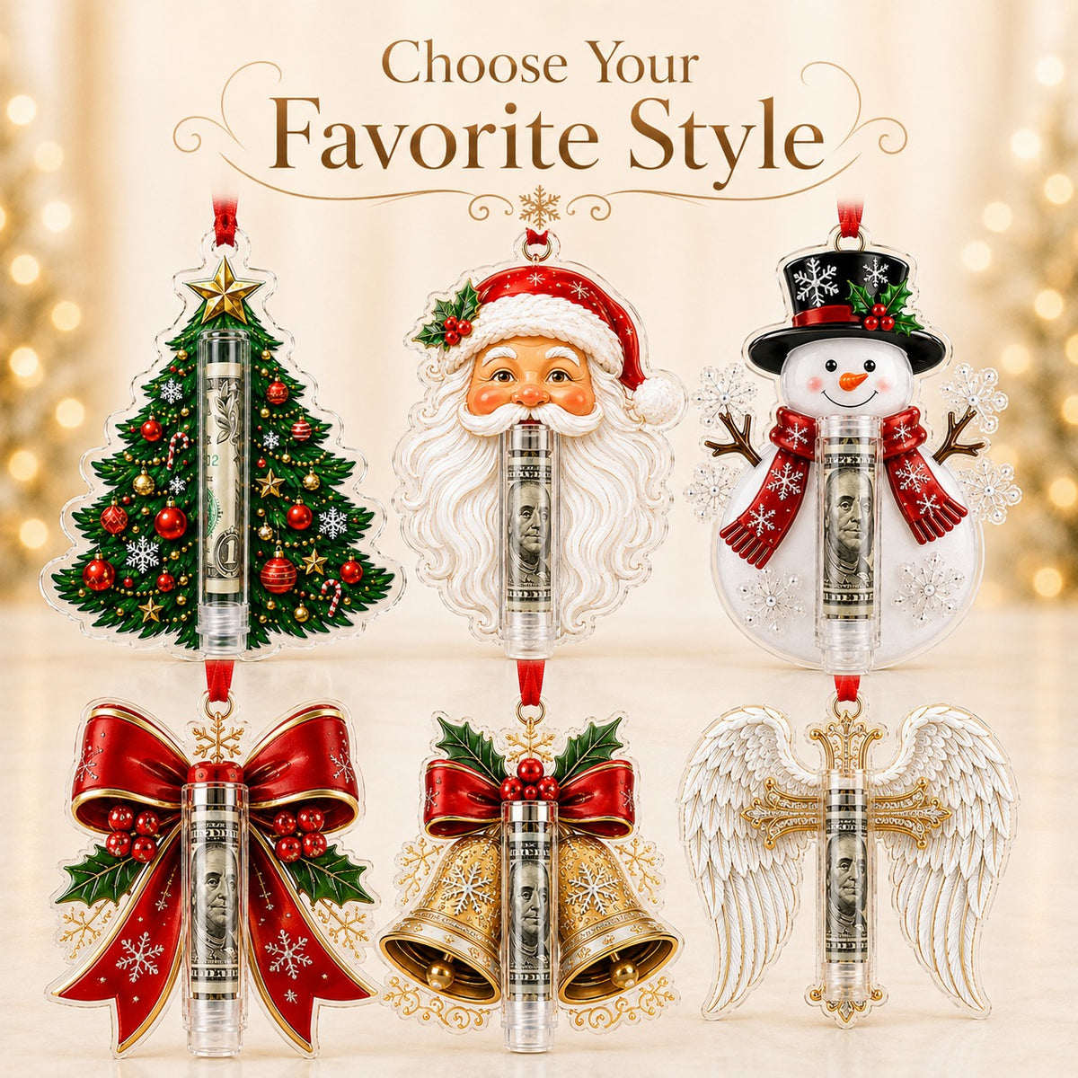 🎄 Christmas Cash Holder Ornament — Turn Cash Into a Christmas Surprise 💵✨
