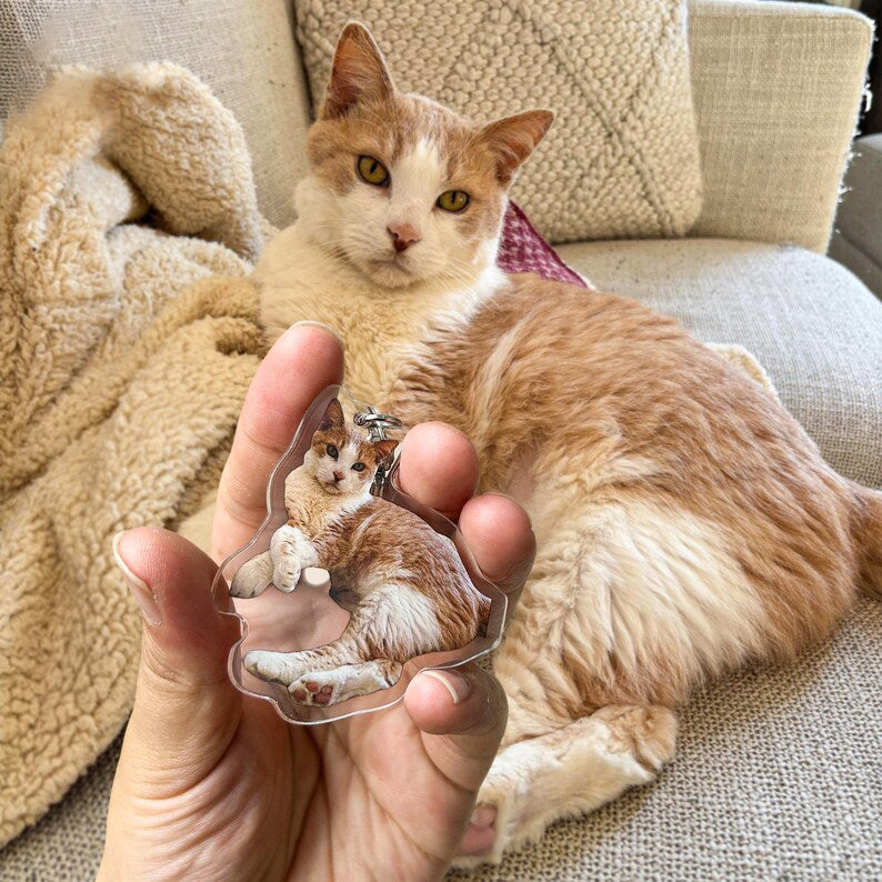 Custom Acrylic Pet Photo Keychain – Keep Your Loved Ones Close