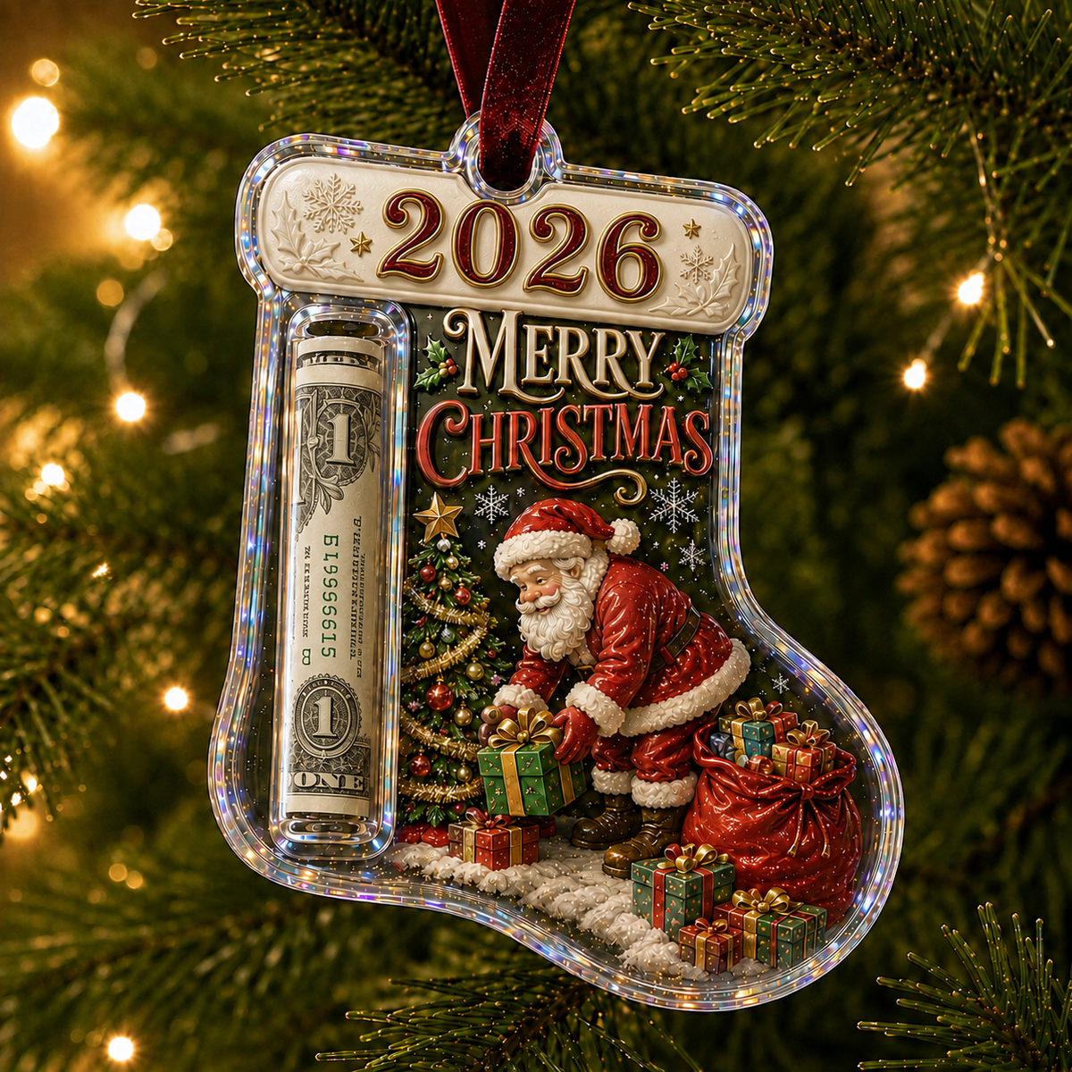 🎅 2026 Christmas Gift 50% Off--Cash Clip Christmas Tree Ornament